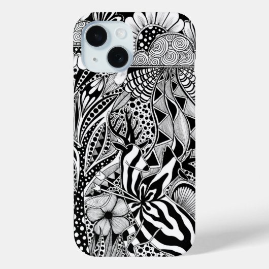 The other side – Black and White Hand-Drawn Art Case-Mate iPhoneケース (裏面)