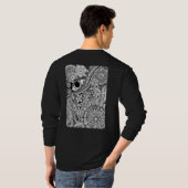 The other side – Black and White Hand-Drawn Art Tシャツ (裏面フル)