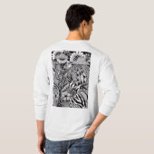 The other side – Black and White Hand-Drawn Art Tシャツ (裏面フル)