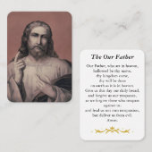 The Our Father Prayer Card プレイスカード (正面/裏面)