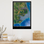 The Outer Banks North Carolina Satellite Poster ポスター (キッチン)