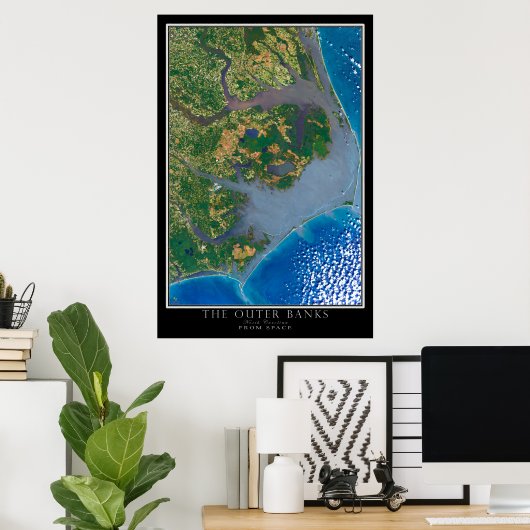The Outer Banks North Carolina Satellite Poster ポスター (ホームオフィス)