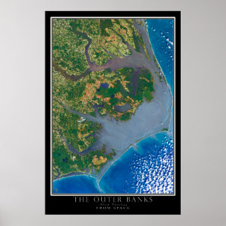 The Outer Banks North Carolina Satellite Poster ポスター
