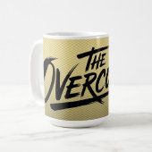 The Overcomer Bold Typography コーヒーマグカップ (正面左)
