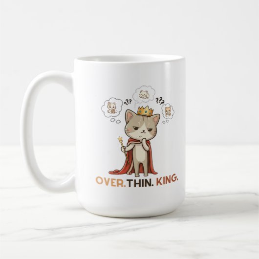 The Overthinking King コーヒーマグカップ (左)