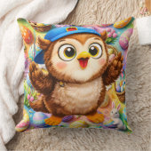 The owl Easter celebration kids bedroom throw クッション (ブランケット)