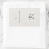 The Owl Ex Libris Bookplate -Menagerie Archive  長方形シール (バッグ)