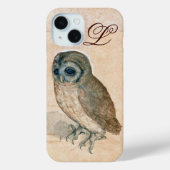 THE OWL, PIink, Sepia Monogram Case-Mate iPhoneケース (裏面)