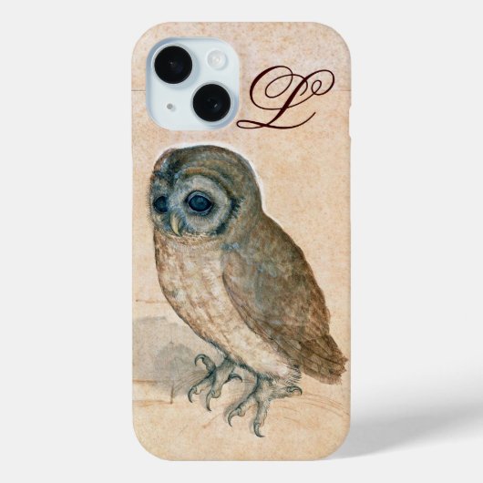 THE OWL, PIink, Sepia Monogram Case-Mate iPhoneケース (裏面)