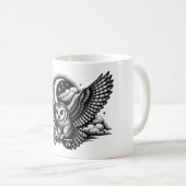 The Owl’s Secret Key - Gothic Engraving コーヒーマグカップ (正面右)