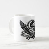 The Owl’s Secret Key - Gothic Engraving コーヒーマグカップ (正面左)