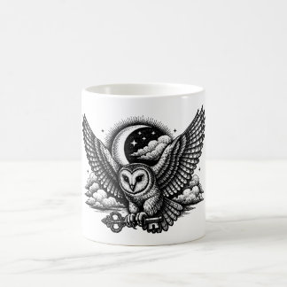 The Owl’s Secret Key - Gothic Engraving コーヒーマグカップ
