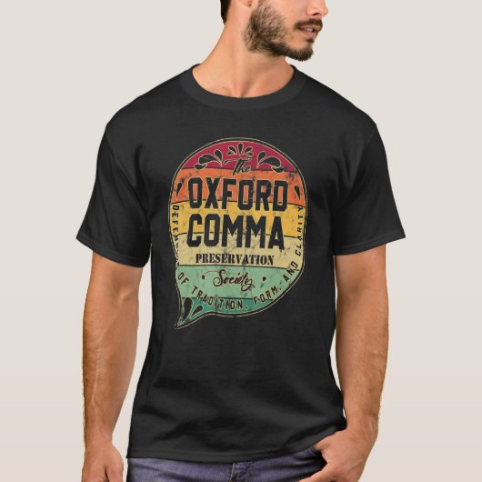 The Oxford Comma Preserve Society Dictionary V Tシャツ (正面)