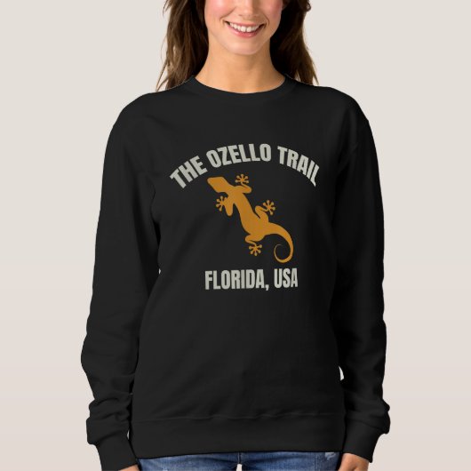 The Ozello Trail Florida USA Gecko Design スウェットシャツ (正面)