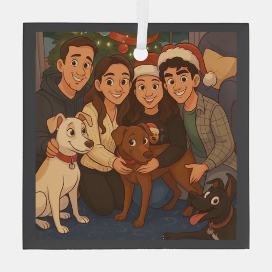 The pack at Christmas  ガラスオーナメント (裏面)