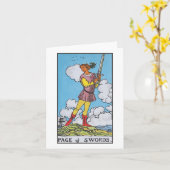 The Page of swords blank card カード (黄色い花)