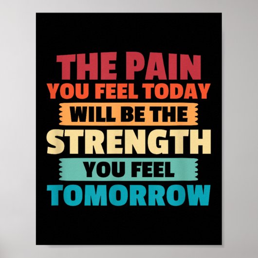 The Pain You Feel Today Is Tomorrows Strength Moti ポスター (正面)