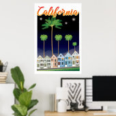 The Painted Ladies at Night | San Francisco ポスター (ホームオフィス)