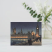 The Palace of Westminster Japanese Woodblock Print ポストカード (スタンド正面)