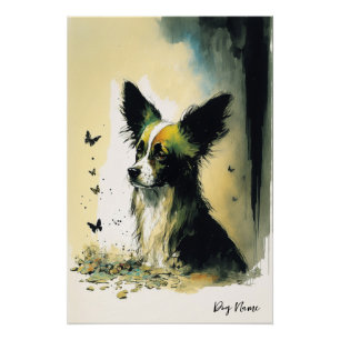 The Papillon Dog - Composition 001 ポスター