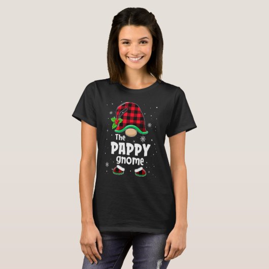 The Pappy Gnome Buffalo Plaid Christmas Matching F Tシャツ (正面フル)