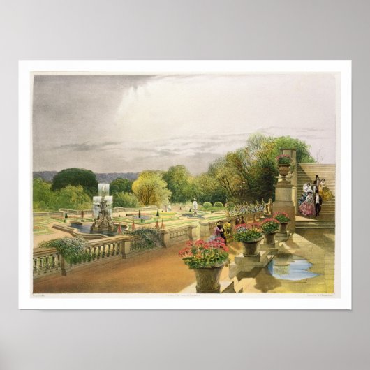 The Parterre, Harewood House near Leeds, pub. by T ポスター (正面)