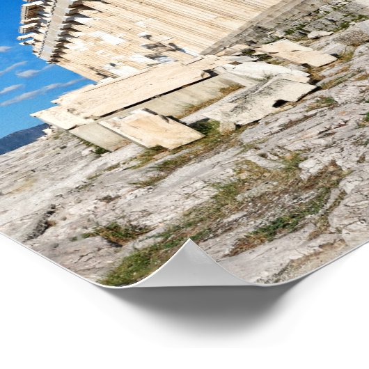 The Parthenon (447 B.C.) on the Athenian Acropolis ポスター (角)