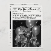 The Party Times Newspaper New Year New Era 招待状 (正面/裏面)