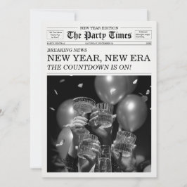 The Party Times Newspaper New Year New Era 招待状