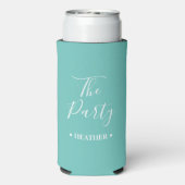 The Party & Wife Personalized Name Bachelorette スリム缶クーラー (Seltzer裏面)