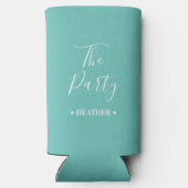The Party & Wife Personalized Name Bachelorette スリム缶クーラー (裏面)