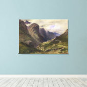 The Pass of Glencoe, 1852 (w/c) キャンバスプリント (インサイチュ (ウッドフロア))