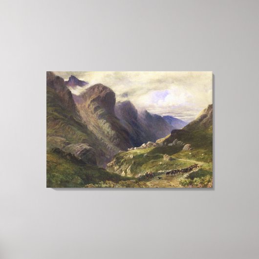The Pass of Glencoe, 1852 (w/c) キャンバスプリント (正面)