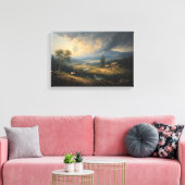 The Passing Storm over Alpine Meadows キャンバスプリント (インサイチュ (リビング))