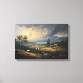 The Passing Storm over Alpine Meadows キャンバスプリント