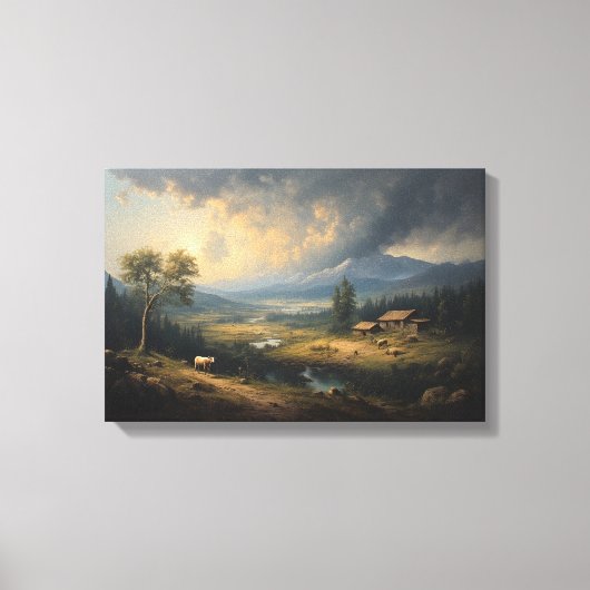 The Passing Storm over Alpine Meadows キャンバスプリント (正面)