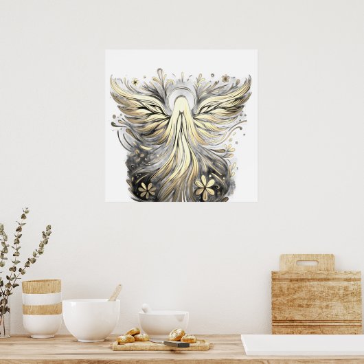 The Pastel Retro Angel Poster ポスター (キッチン)