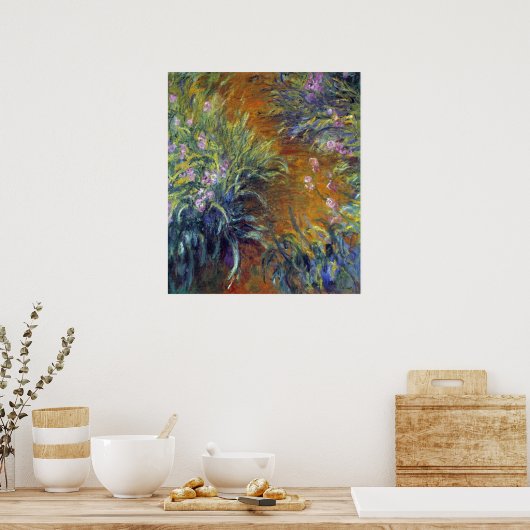The Path Through the Irises by Claude Monet ポスター (キッチン)