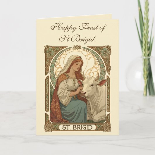 The Patron Saint of Dairymaids St Brigid カード (正面)