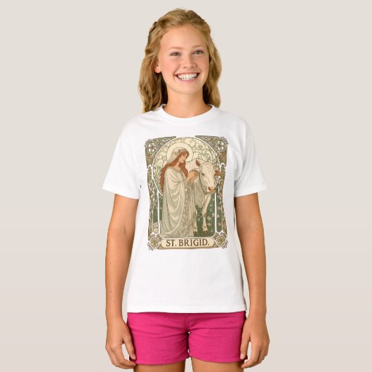 The Patroness Saint Of Dairy Workers St Brigid Tシャツ (正面フル)