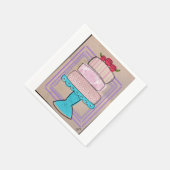 The Patterened Pastel Tower スタンダードカクテルナプキン (角)