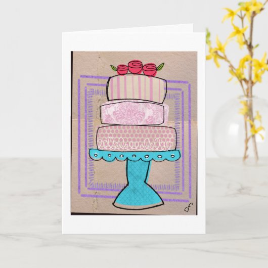 The Patterned Pastel Tower カード (黄色い花)