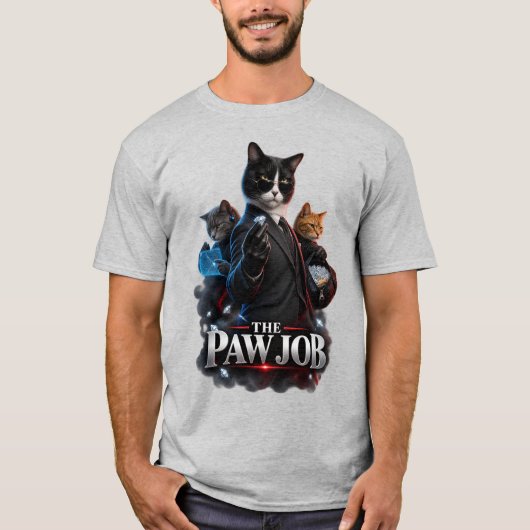 The Paw Job Cat Heist Tシャツ (正面)