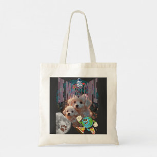 The Pawfect World T-Shirt – Cute Bichon Frise Trio トートバッグ