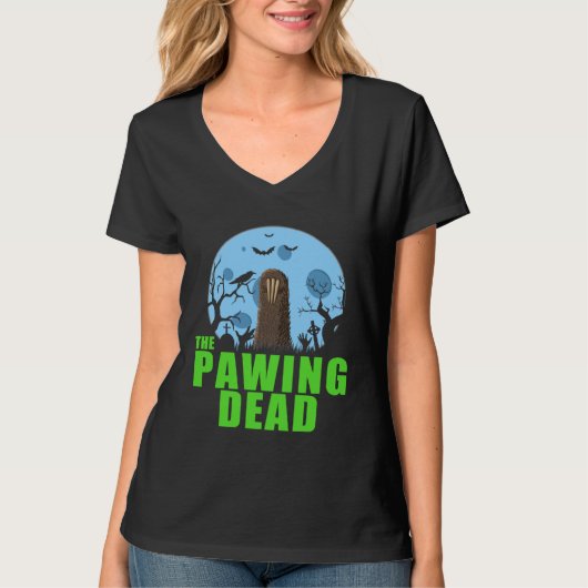 The Pawing Dead  Zombie Sloth Paw Halloween Costum Tシャツ (正面)