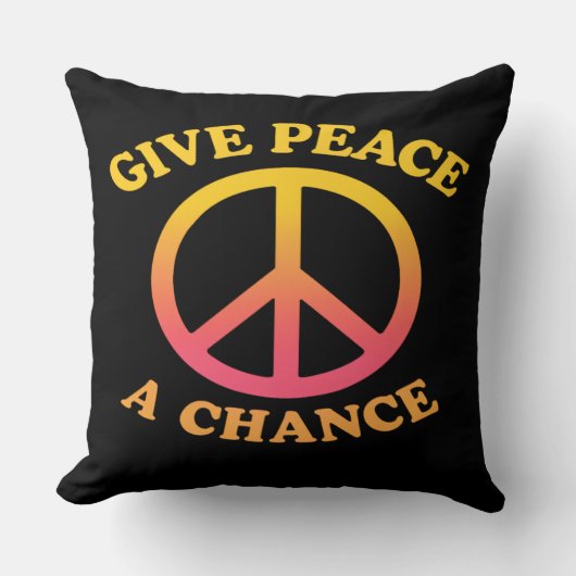 'The Peace Collection' Throw Pillow クッション (正面)