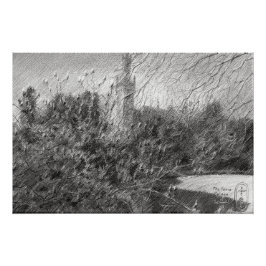 The Peace Palace – Graphite Landscape Elegance ポスター