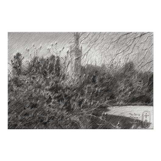The Peace Palace – Graphite Landscape Elegance ポスター (正面)