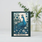 The Peacock Tarot Card Art peacocks Teal Art       シーズンポストカード (スタンド正面)