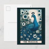 The Peacock Tarot Card Art peacocks Teal Art       シーズンポストカード (正面/裏面)
